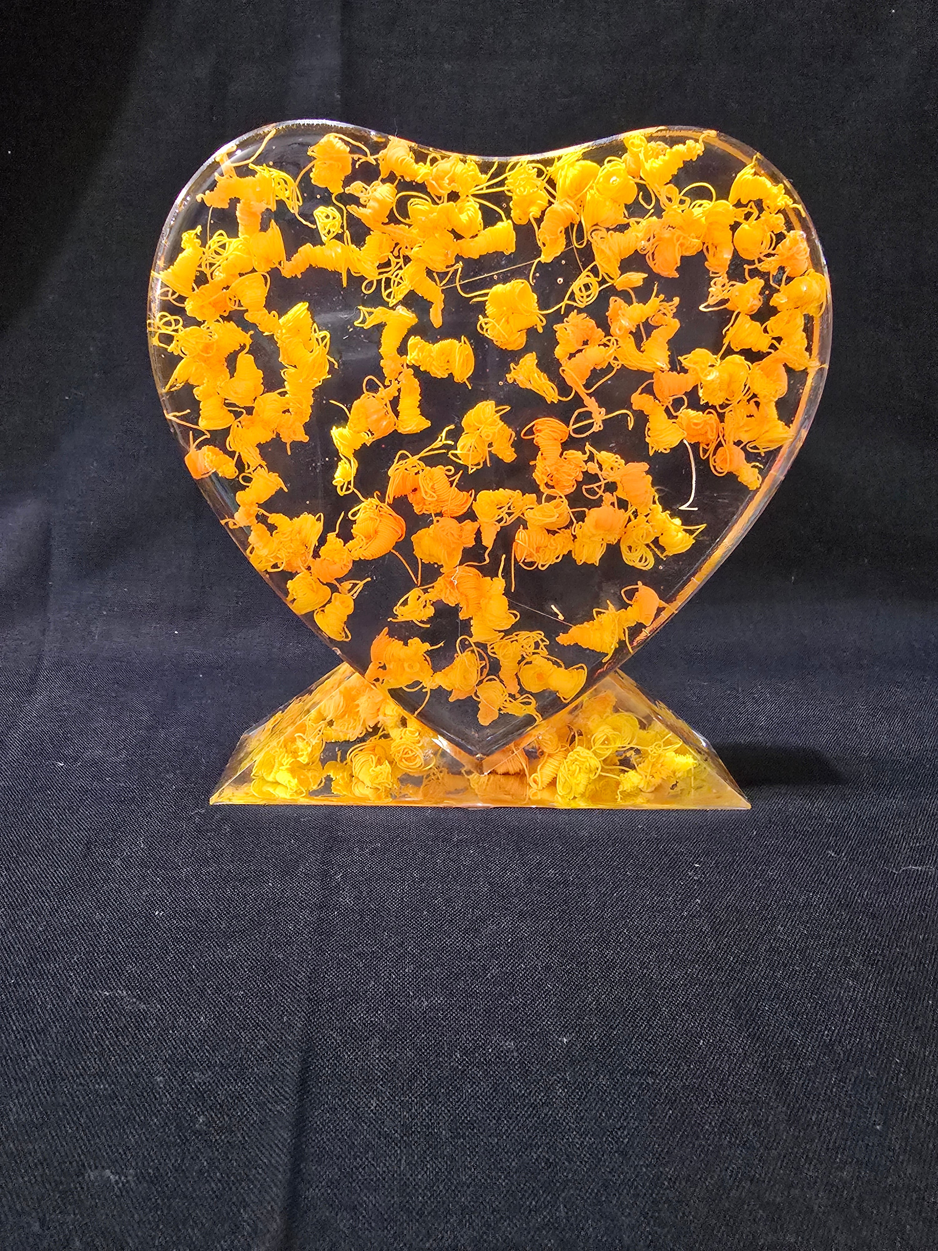 Resin Heart filled with Filament