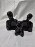 Resin Family Figurines in Black