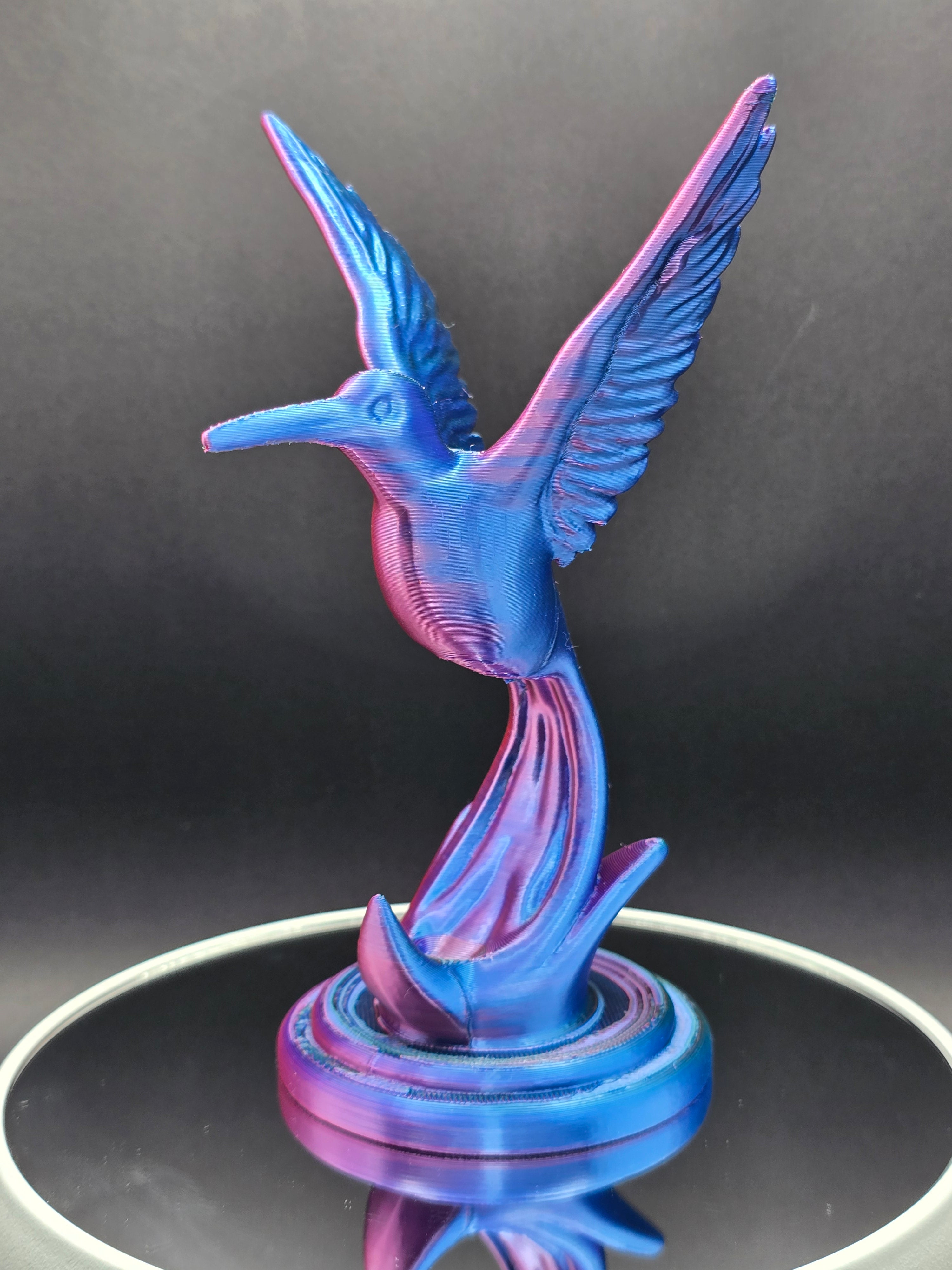 Multi colored Hummingbird Figurine