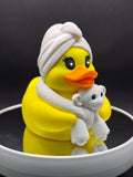 Large Spa Duck with Towel Animal