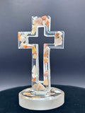 Resin Cross with sea shells