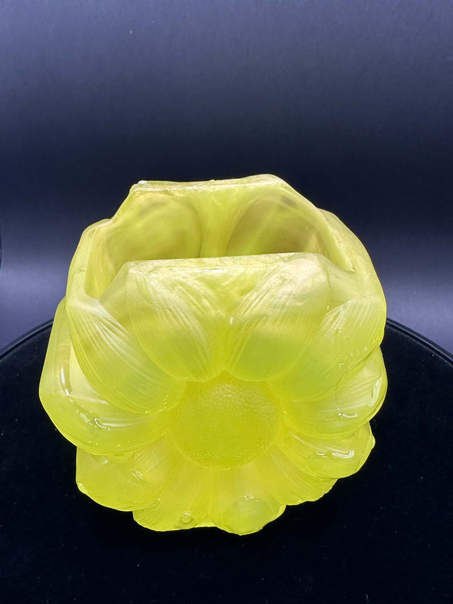 Yellow Resin Flower Vase
