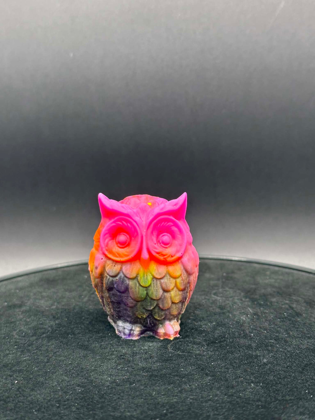 Multicolored Resin Owl