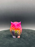Multicolored Resin Owl