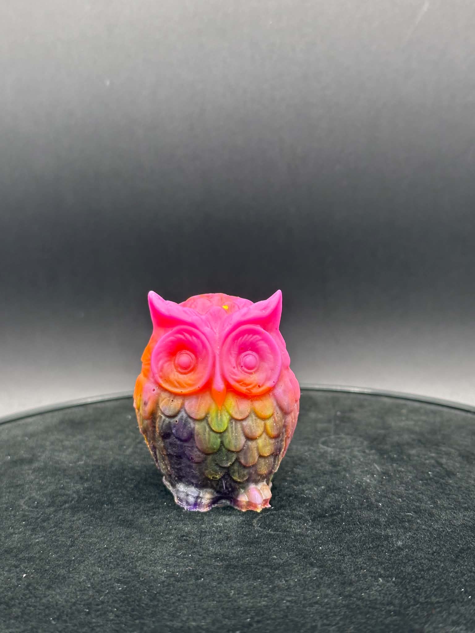 Multicolored Resin Owl