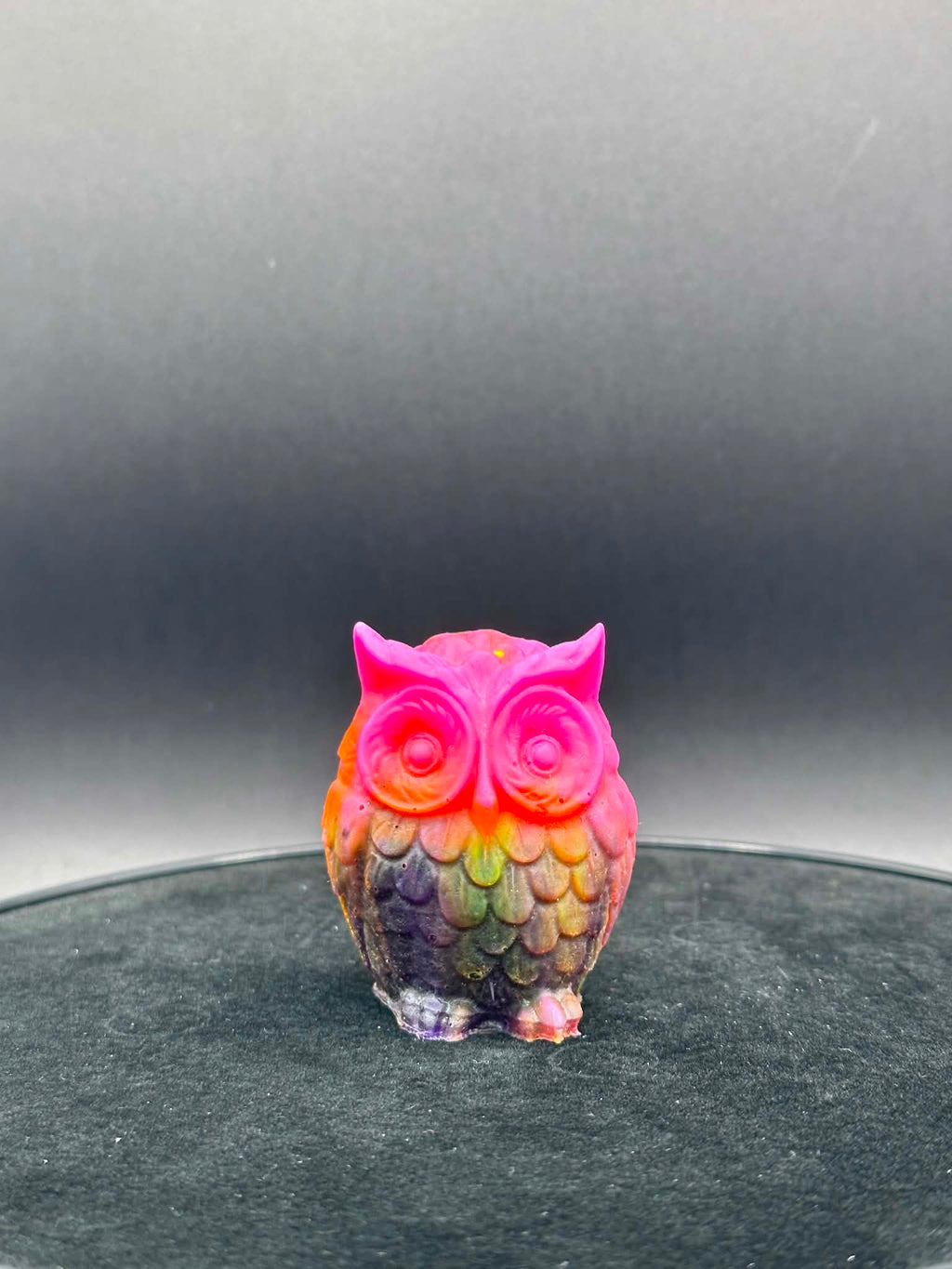 Multicolored Resin Owl