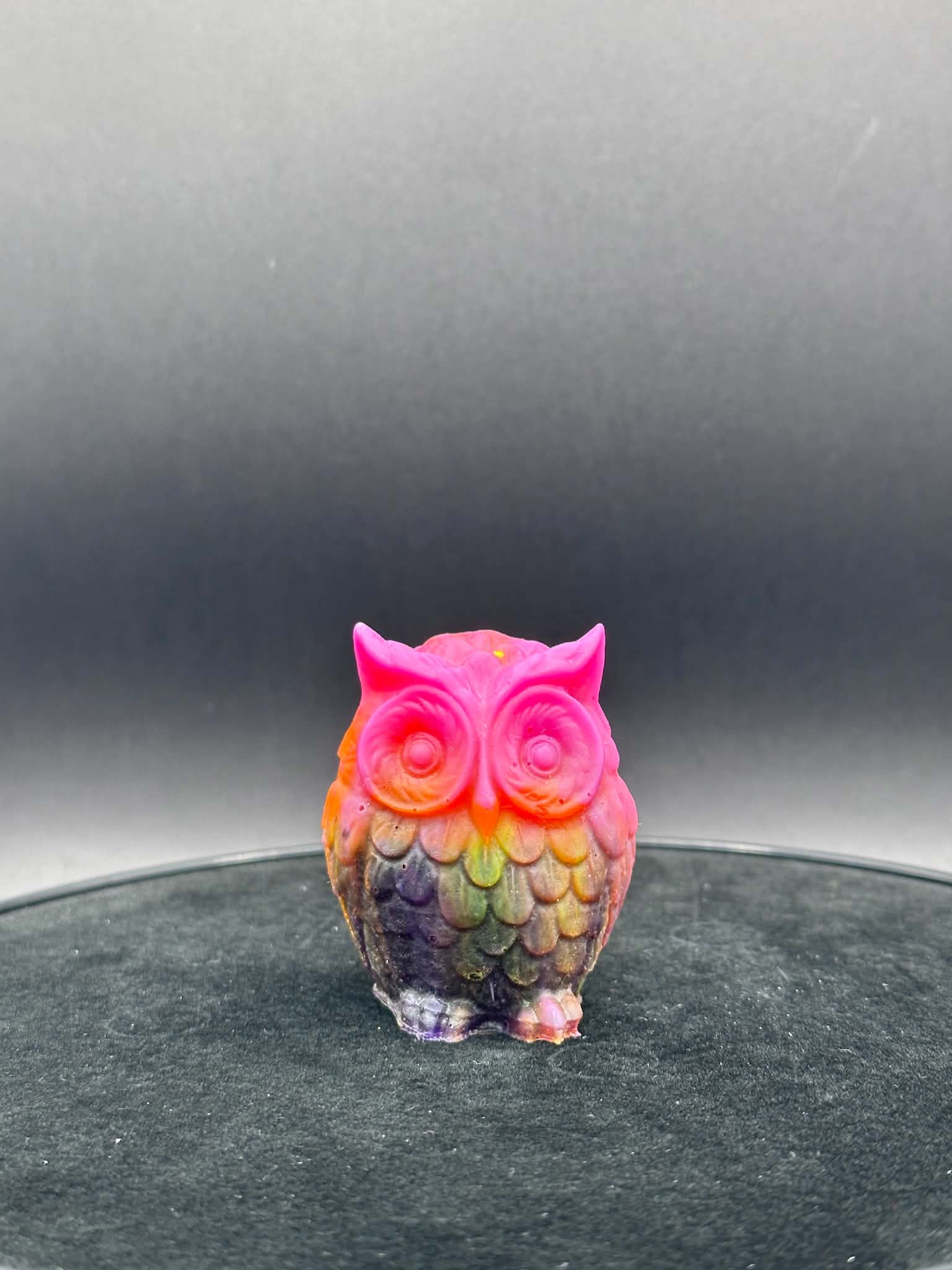 Multicolored Resin Owl