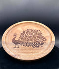 Engraved Peacock Tray