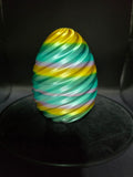 Striped 3D Dragon with Egg