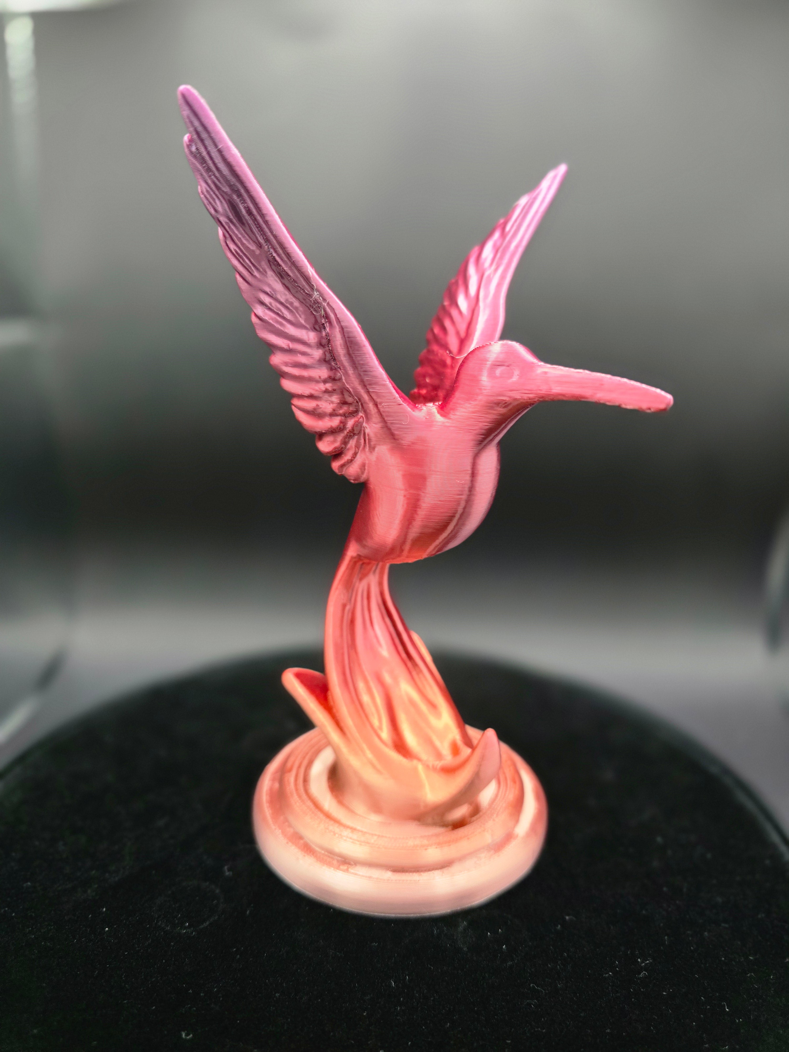 Hummingbird (Resin) Pink/Yellow