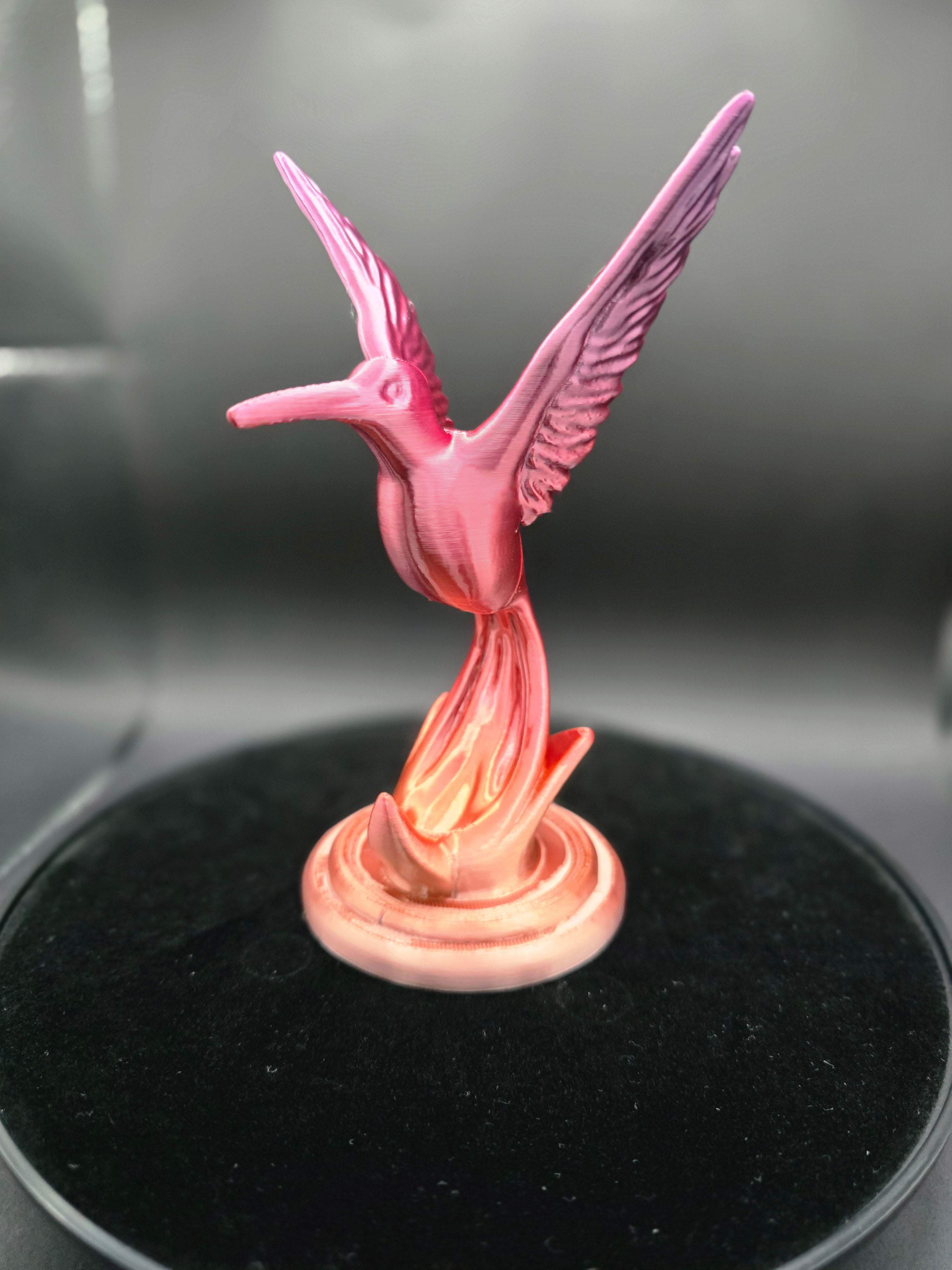 Hummingbird (Resin) Pink/Yellow