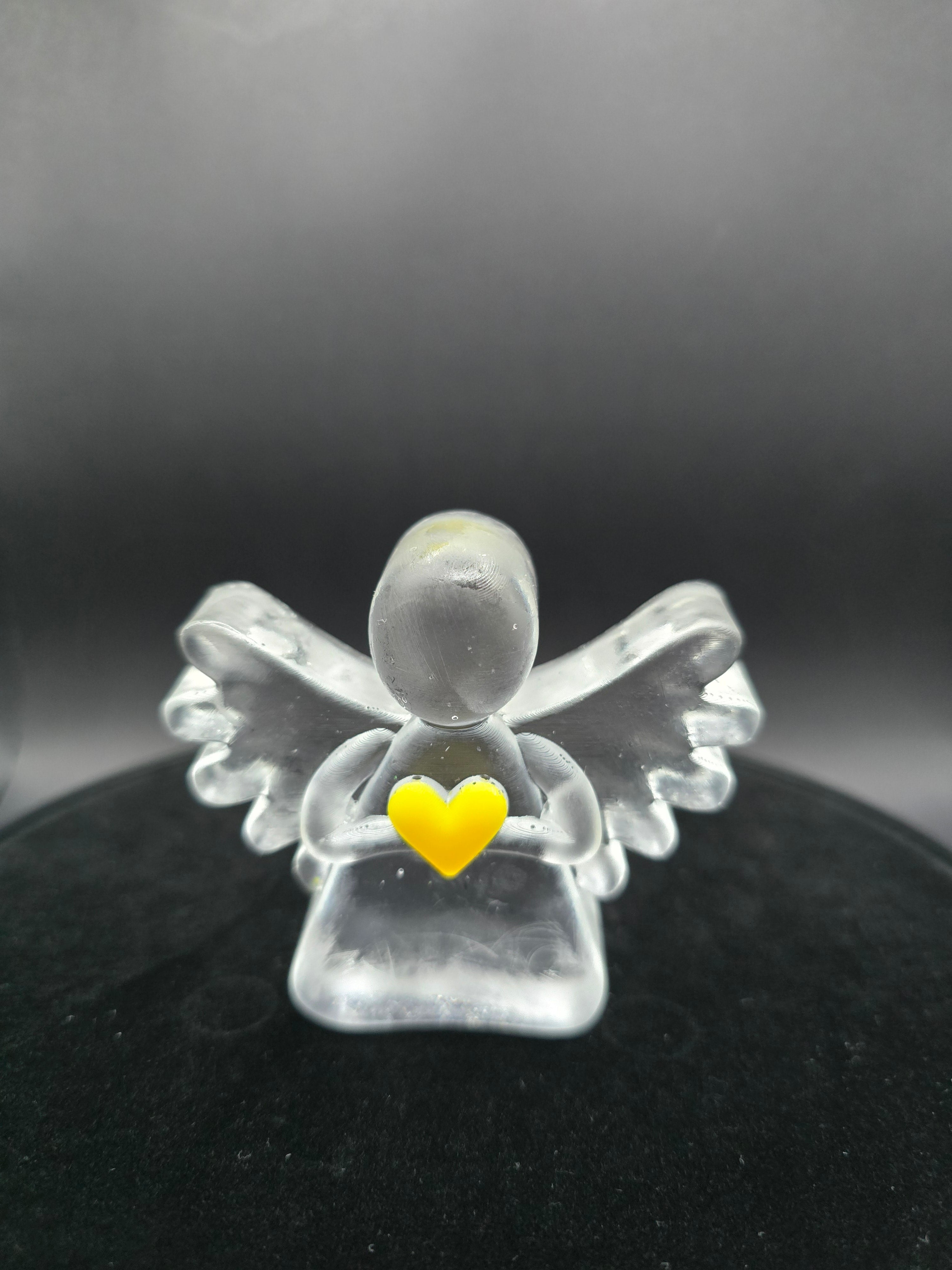 Clear Resin Angel with blue seashells