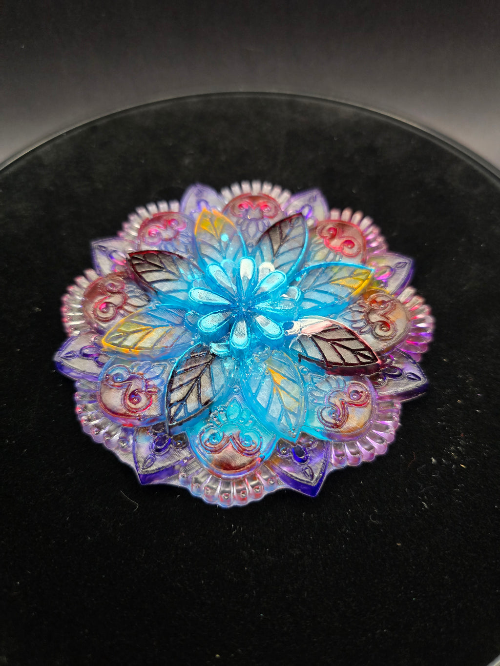 Colorful Resin Flower Disc