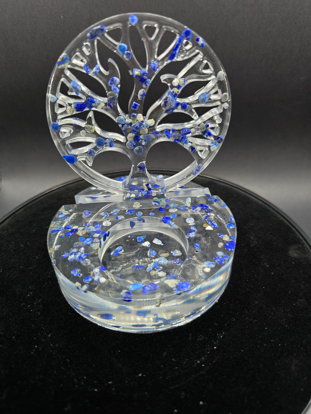 Resin Cross Motive Blue Stones