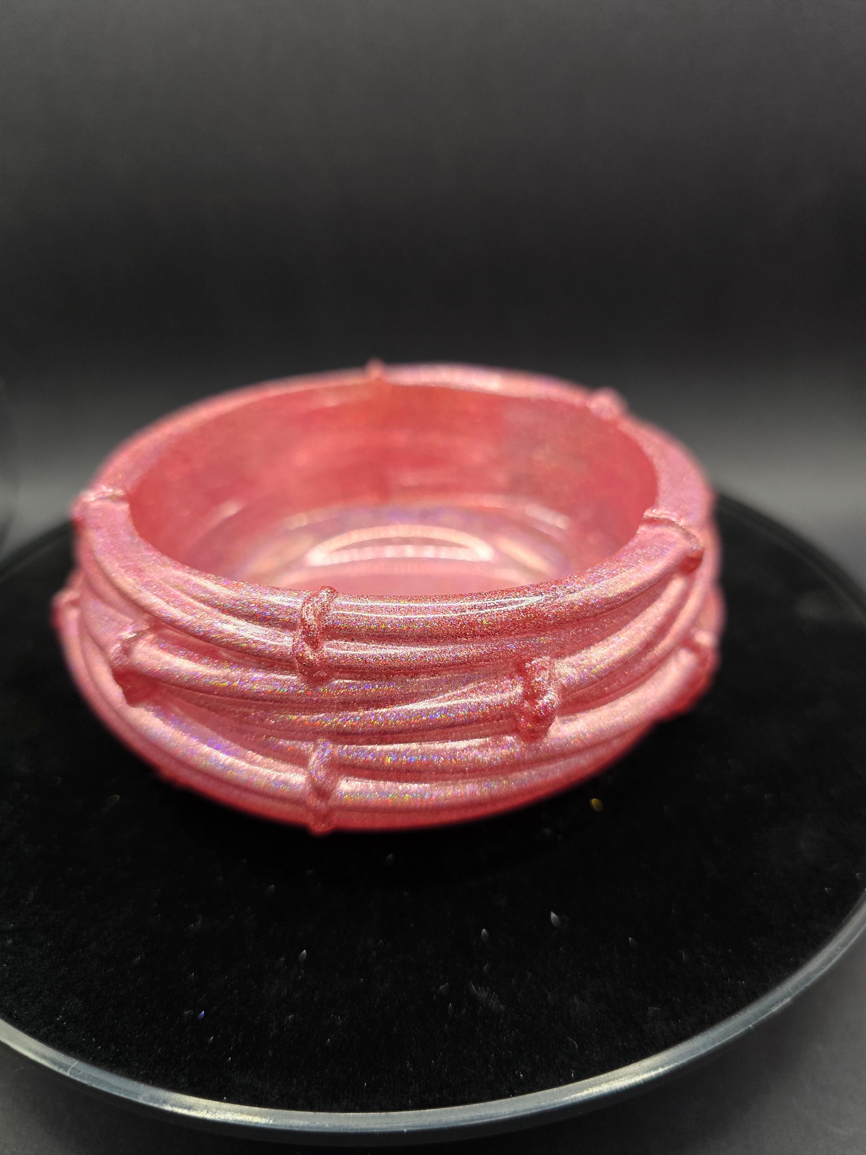 Resin Bathroom Bowl for Trinkets in Coral