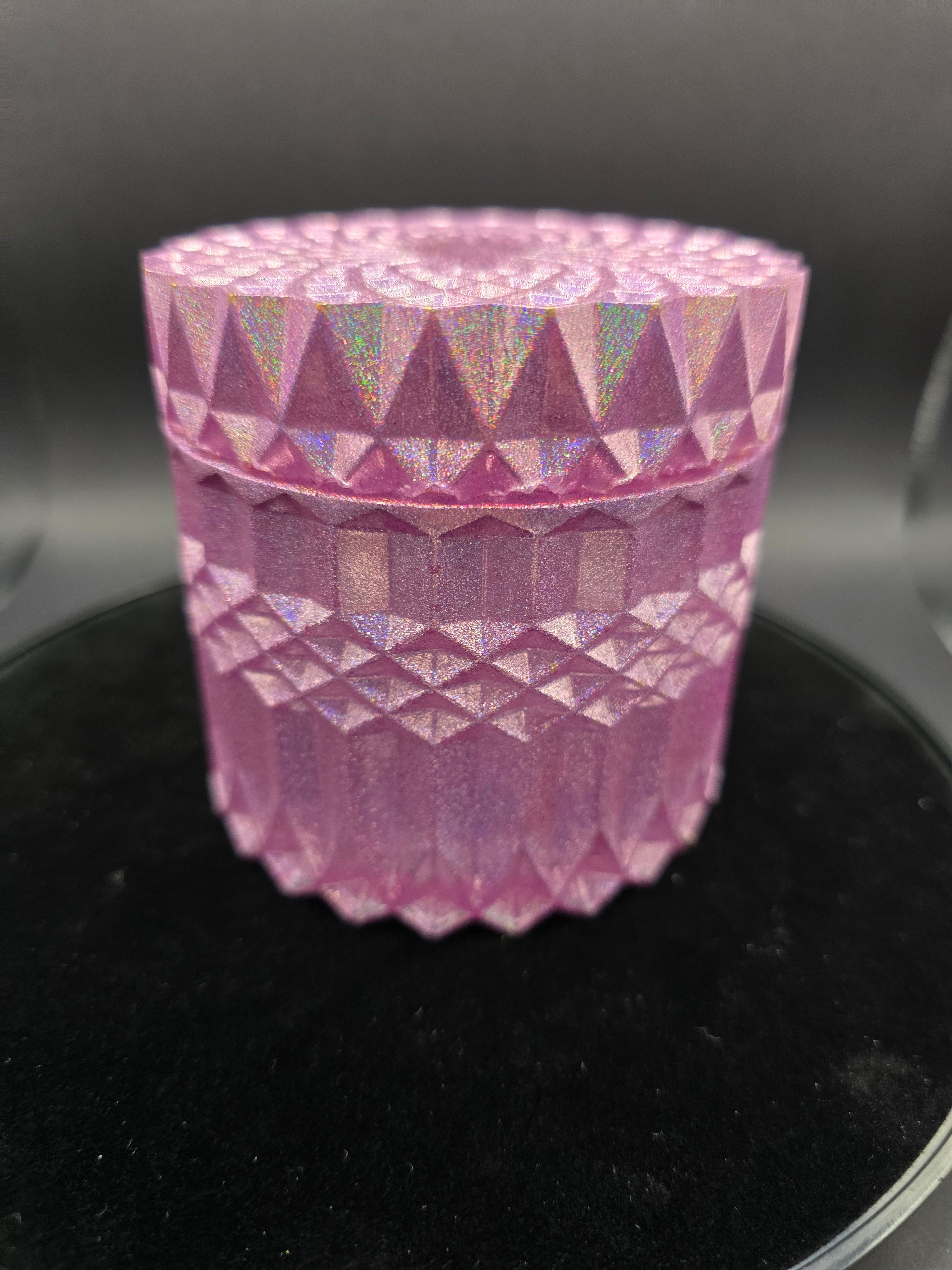 Resin Jar Trinket Holder Pink
