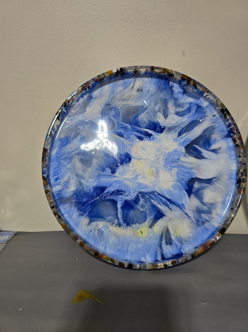 10in Diameter Tray with Precious Stones