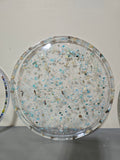 12in Diameter Clear Tray with Coral Theme