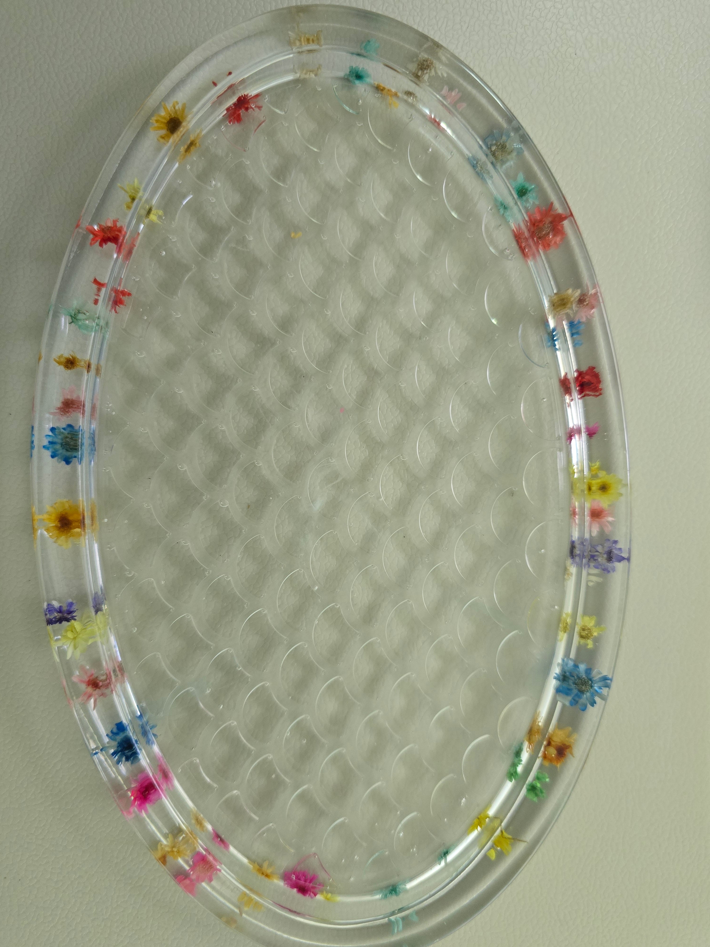 9 inch Tray with Dried Flowers