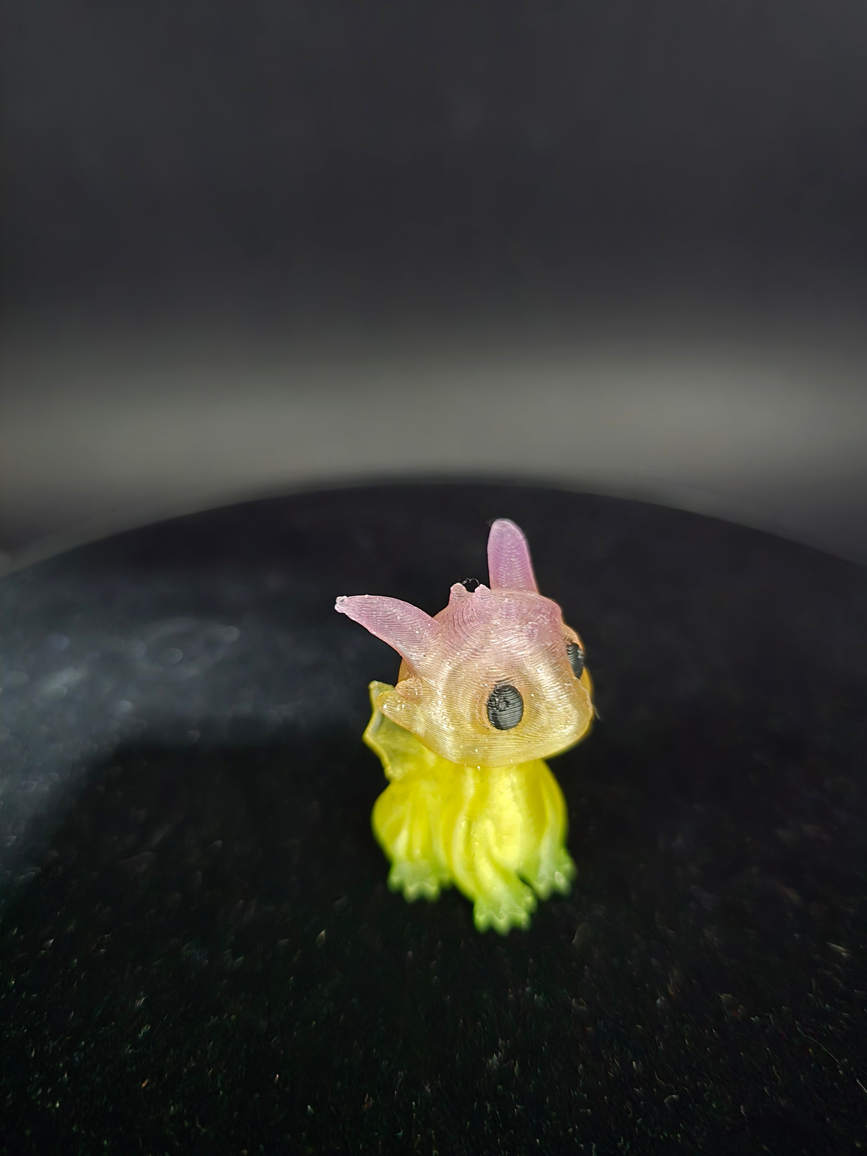 3D Colorful Dragon inside of Egg (1.5 inch dragon-2.5 inch Egg)