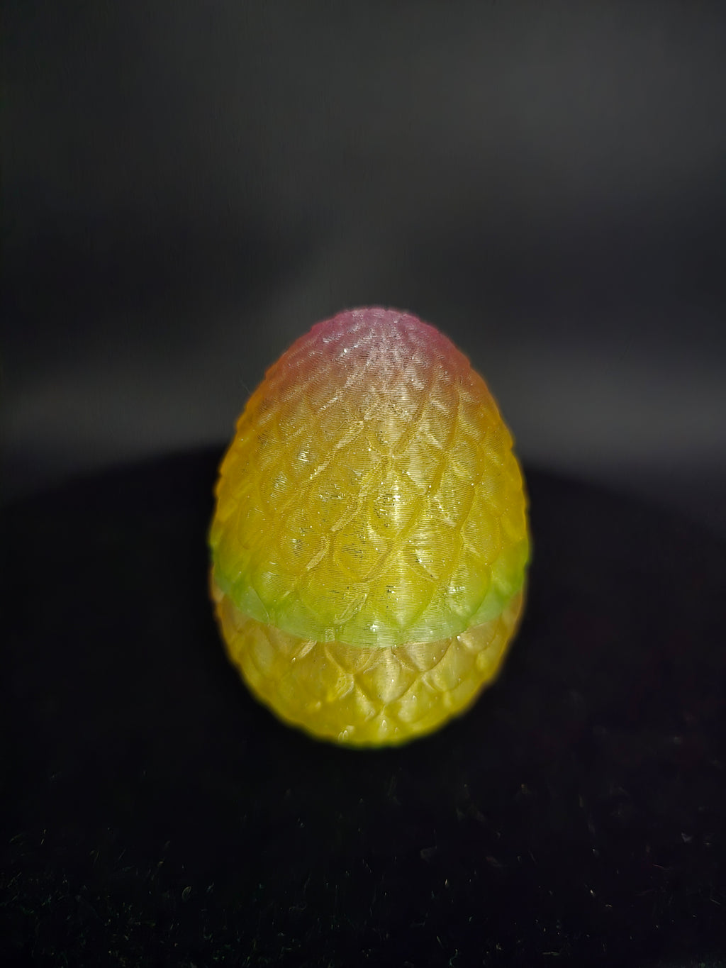 3D Colorful Dragon inside of Egg (1.5 inch dragon-2.5 inch Egg)