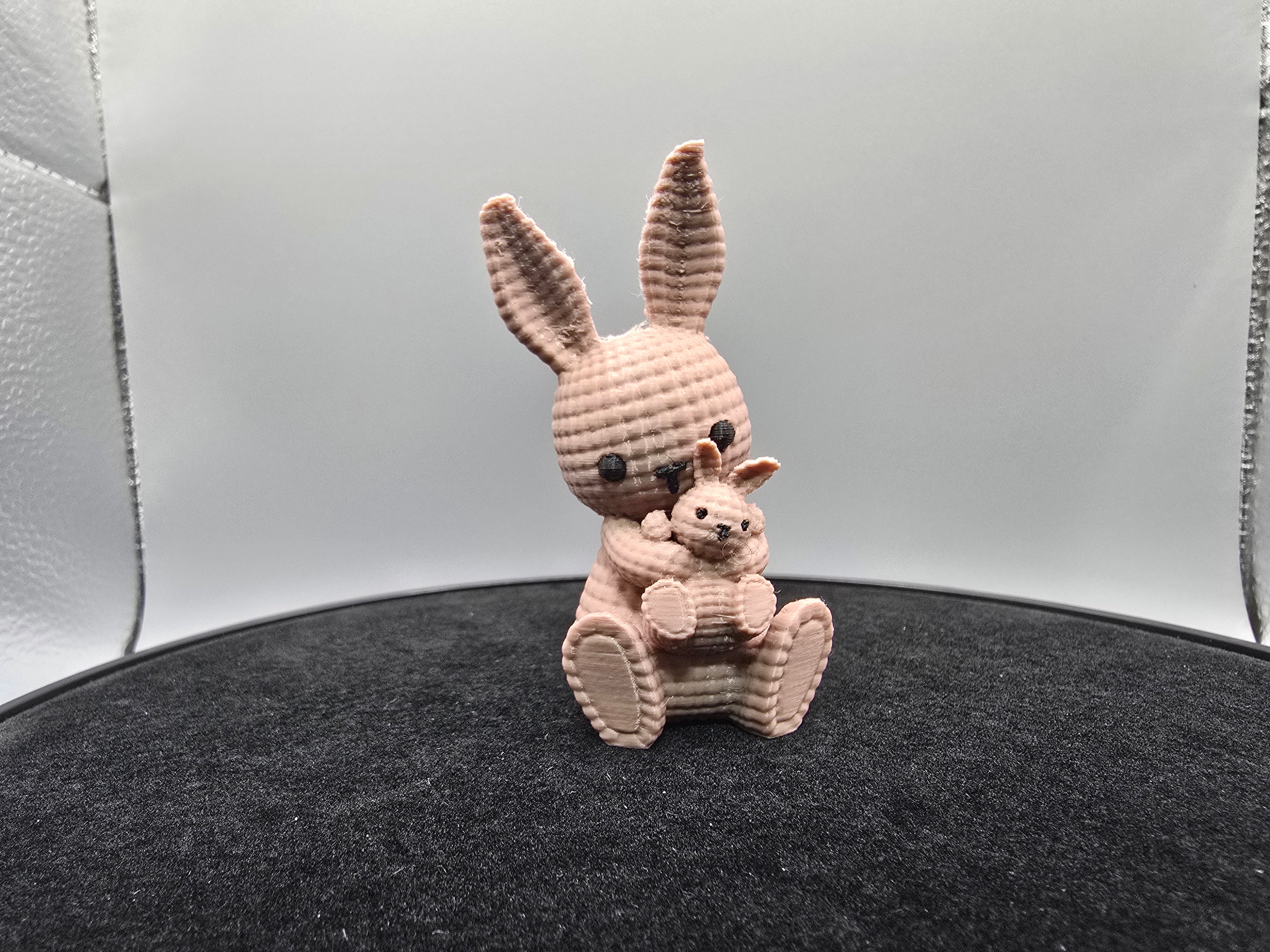 Bunny Figurine Knitted Look - Set Of 6
