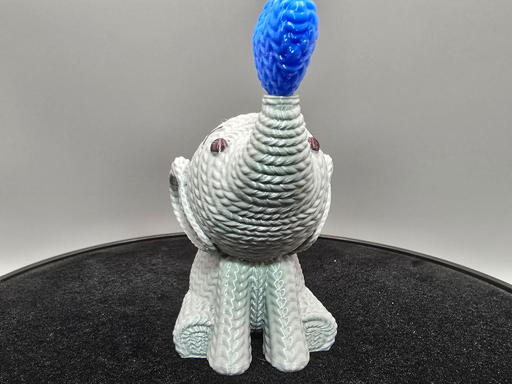 Grey Elephant With Blue Heart