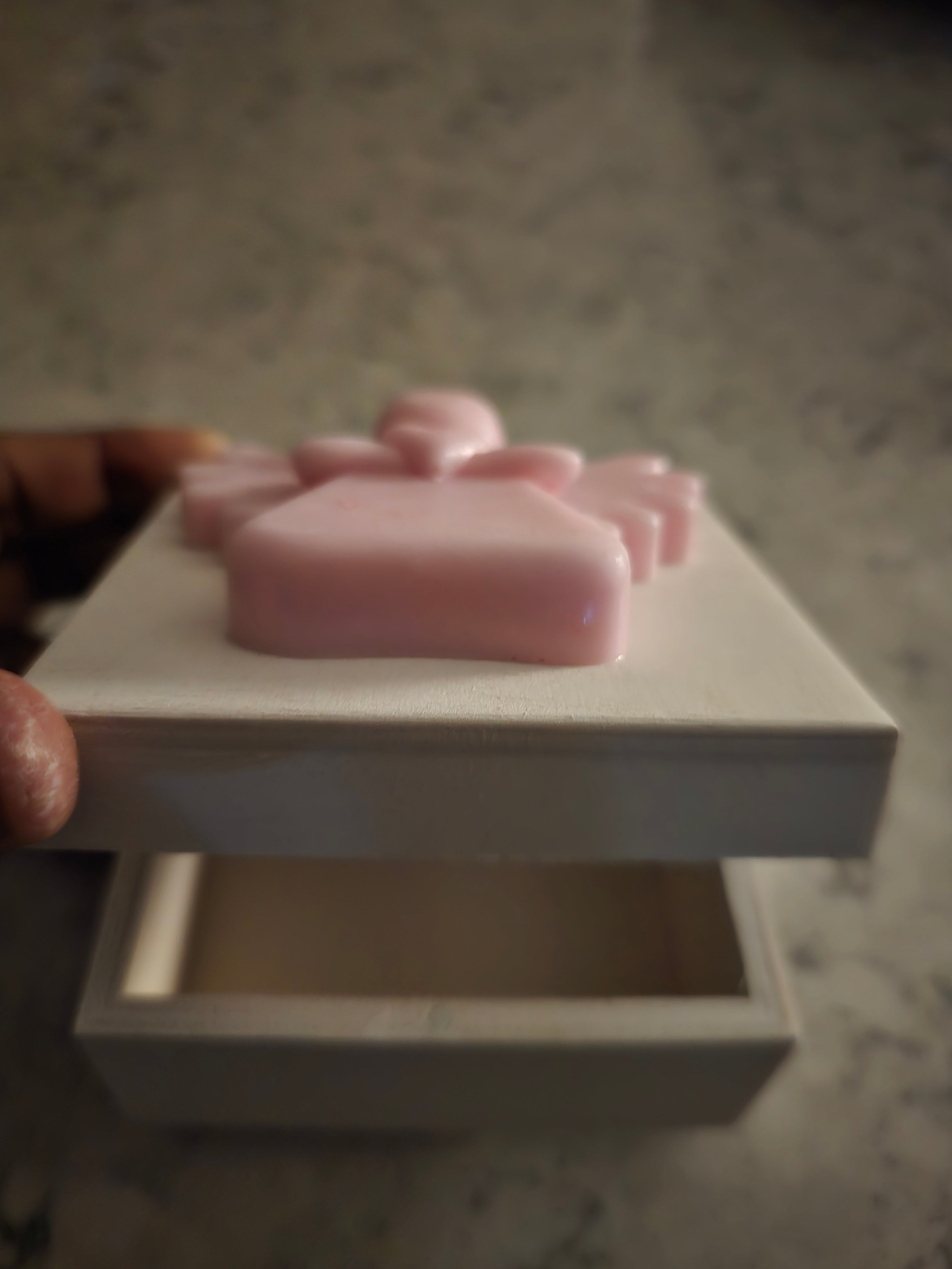 Pink Angel Trinket Box in White