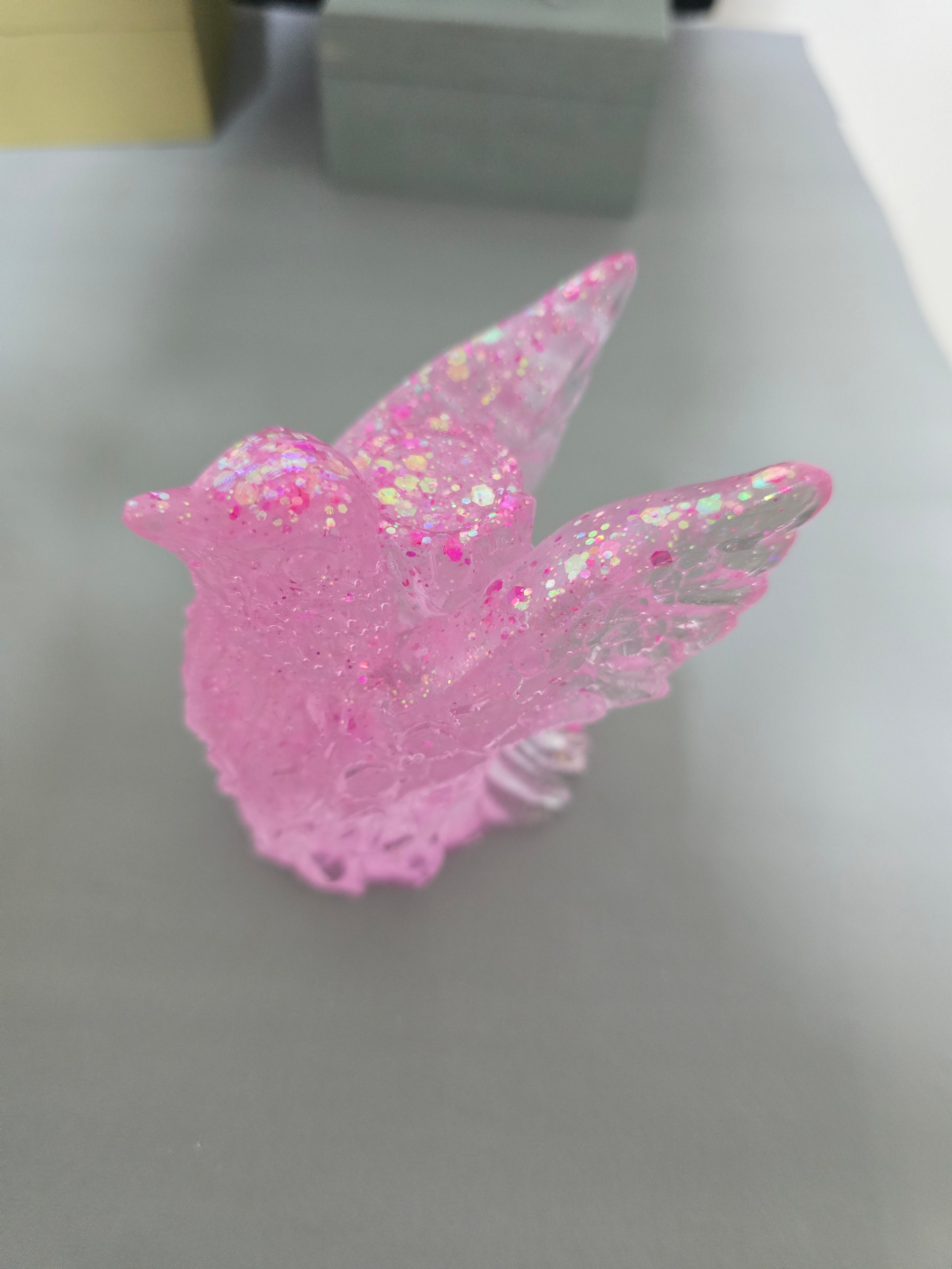 Pink Hummingbird in Resin