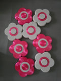 White 3D Fidget Spinner with pink ring