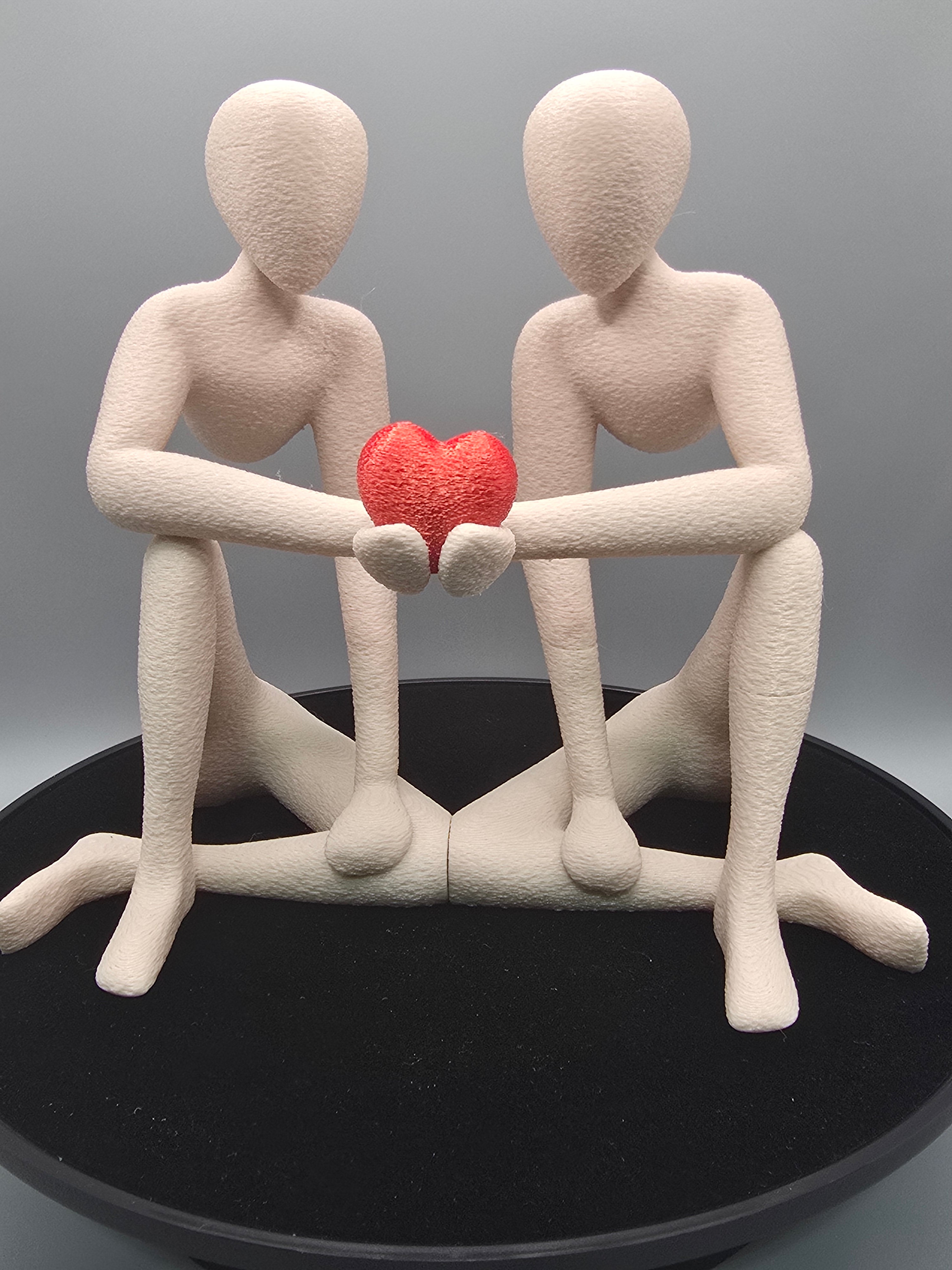 Silhouette Cream With Removable Heart In Color Red