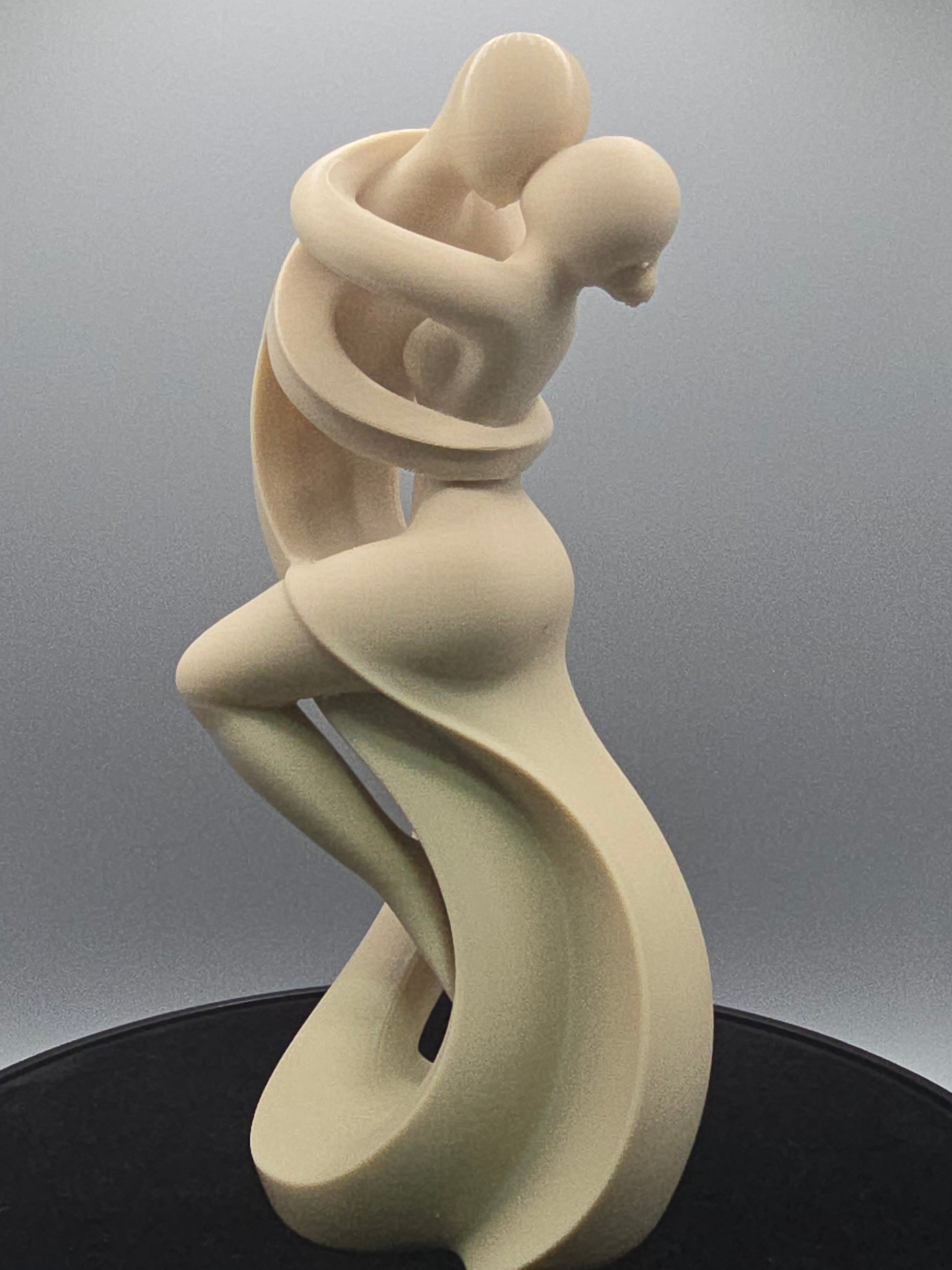 Dancing Man And Woman In Beige