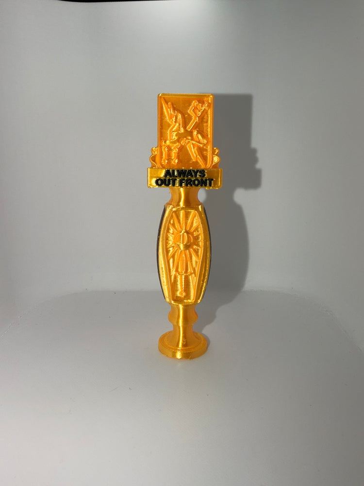 Custom 3D-printed cigar tamper, Always Out Front