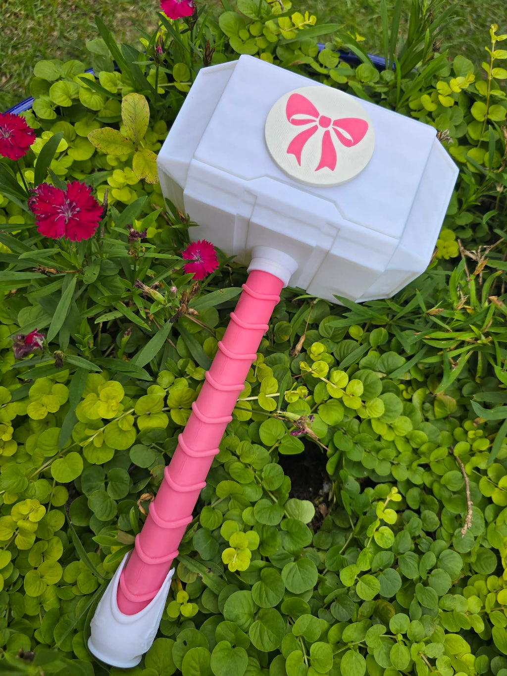 3D Breast Cancer Awareness Hammer w/Stand 13.5 inch
