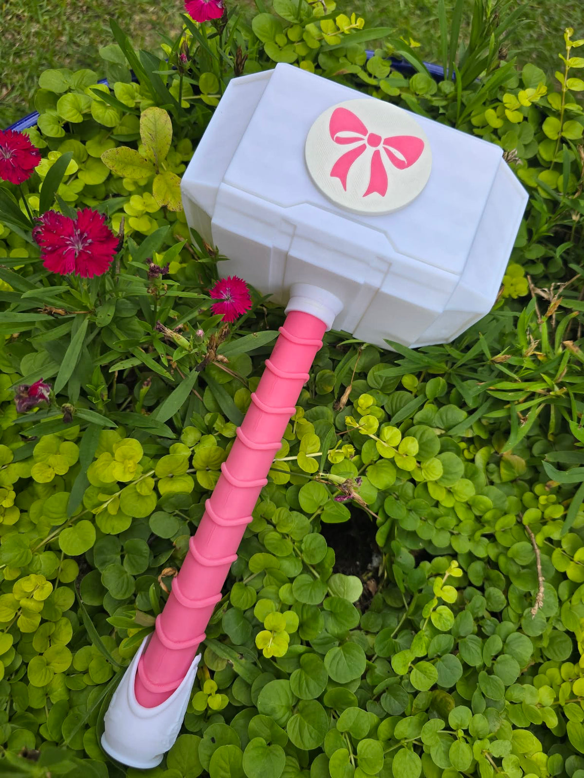 3D Breast Cancer Awareness Hammer w/Stand 13.5 inch