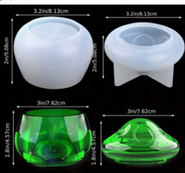 Mushroom Candy Jar Resin Black