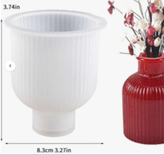Resin Vase in Burnt Orange